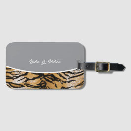 Stilvoller Tigerdruck Gepard Gepäckanhänger
