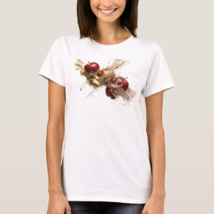 Stilvoller und eleganter orangefarbener abstrakter T-Shirt