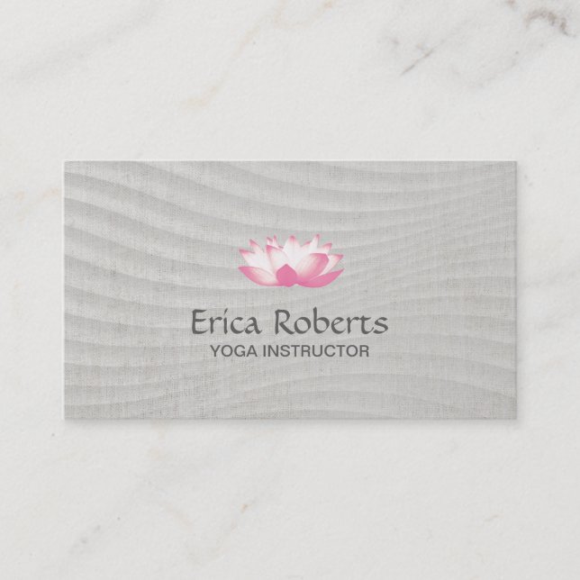 Stilvoller Zen-Hintergrund Yoga-Lehrer-eleganter Visitenkarte (Vorderseite)