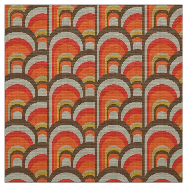stilvolles 70er Retro Mod-Gewebe Stoff (Muster)