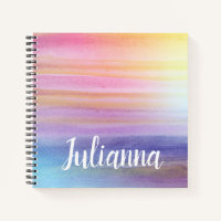 Stilvolles Abstraktes Aquarellpinke Lila mit Name