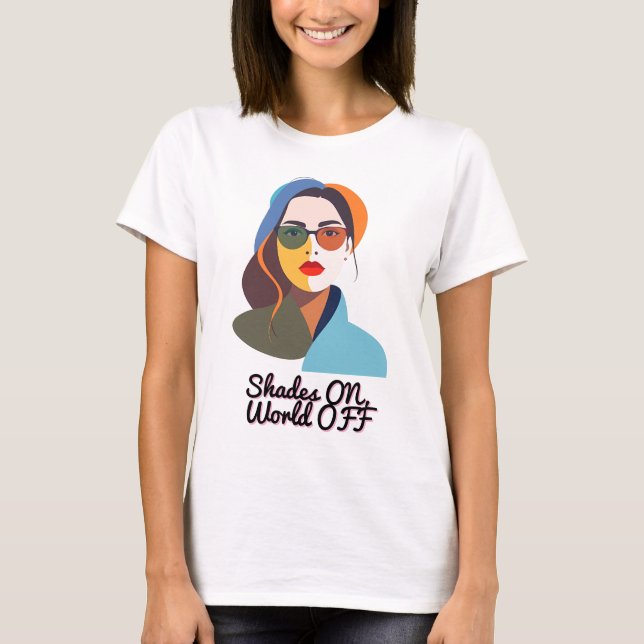 Stilvolles Abstraktes Frauenportrait T-Shirt (Vorderseite)