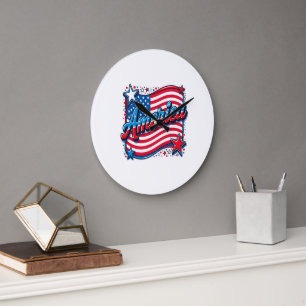 Stilvolles Amerika Große Wanduhr