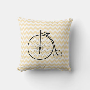 Stilvolles antikes Fahrrad-Accent-Throw Kissen