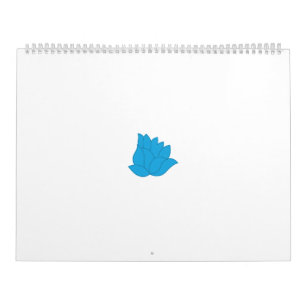 Stilvolles, aquamarin-blaues Design mit überlappen Kalender