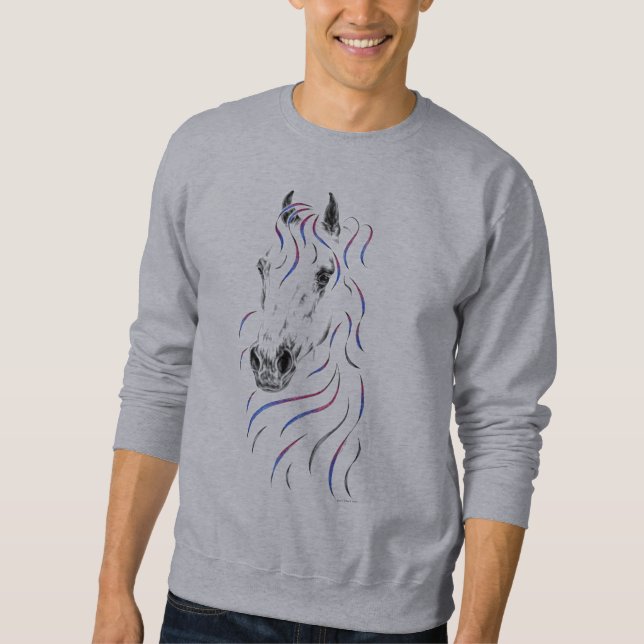Stilvolles Arabisches Pferd Sweatshirt (Vorderseite)