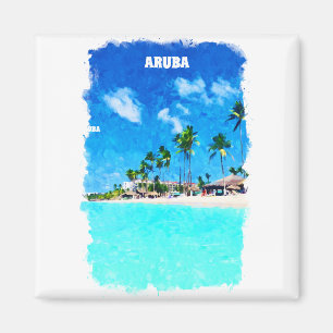 Stilvolles Aruba Caribbean Beach Paradise Magnet