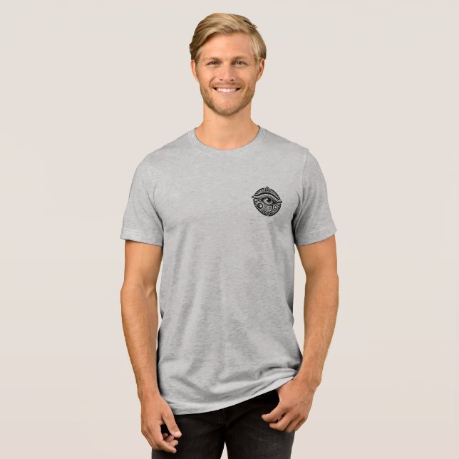 Stilvolles Auge des Horus Tri-Blend Shirt (Vorderseite voll)