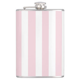 Stilvolles Baby Pink und White Striping Moderne Vi Flachmann