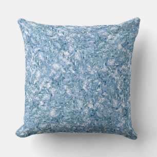 Stilvolles Babyblau-Schimmer-Glitter-Glam-Muster Kissen