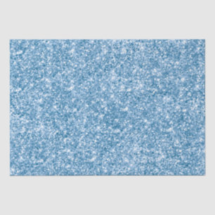 Stilvolles Babyblau-Schimmer-Glitter-Glam-Muster Seidenpapier