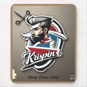 "Stilvolles Barber-Shop-Logo" Mousepad