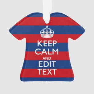 Stilvolles BE RUHIG UND Ihr Text auf Streifen Ornament
