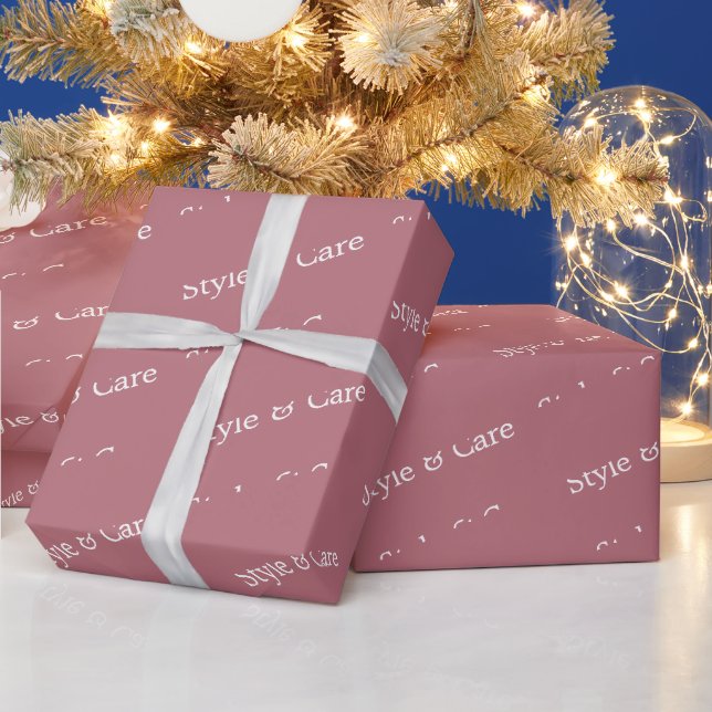 Stilvolles benutzerdefiniertes Textmuster Modernes Geschenkpapier (Feiertage)