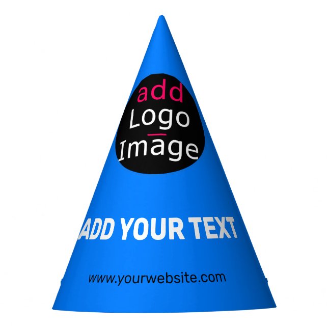 Stilvolles Berufliches Funny Custom Business Blue Partyhütchen (Vorderseite)