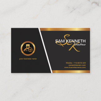 Stilvolles Berufliches Monogram Gold Chauffeur Log Visitenkarte