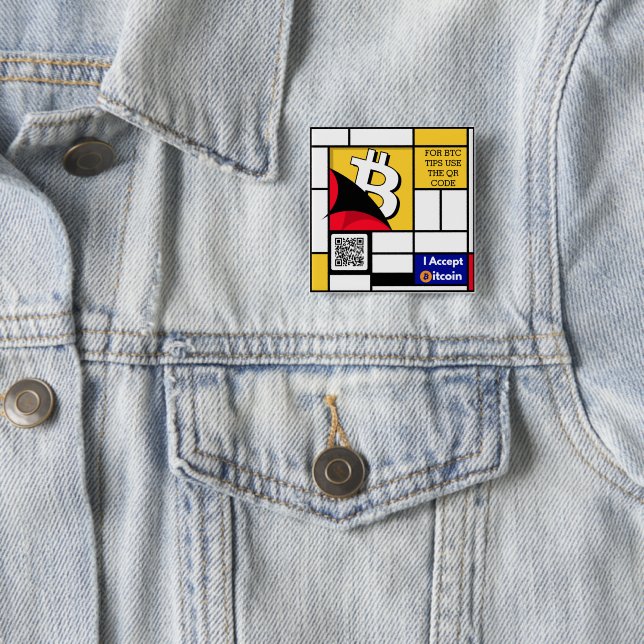 Stilvolles Bitcoin - Btc crypto Button (Beispiel)