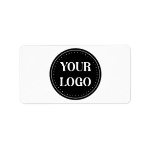 Stilvolles Black QR Code Design Elegant Brand Adressaufkleber