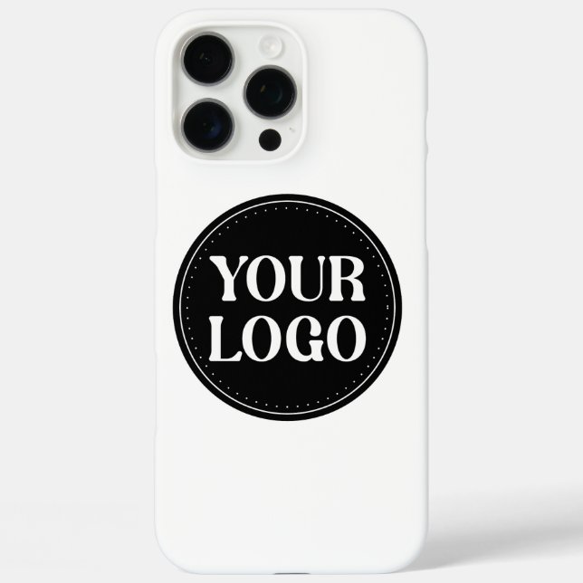 Stilvolles Black QR Code Design | Elegant Brand iPhone 16 Pro Max Hülle (Rückseite)