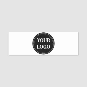 Stilvolles Black QR Code Design Elegant Brand Namensschild
