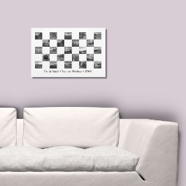 Stilvolles Black & White New Zealand Foto Schachbr Poster
