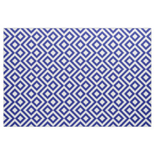 Stilvolles blaue und weiße Windungs-geometrisches Stoff