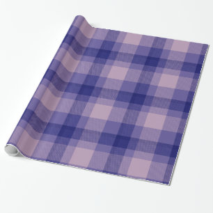 Stilvolles Blaues Kariertes Tartan-Muster Geschenkpapier