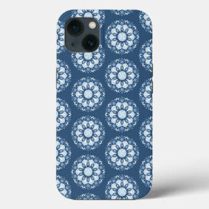 Stilvolles blaues Mandala modern trendy Case-Mate iPhone Hülle