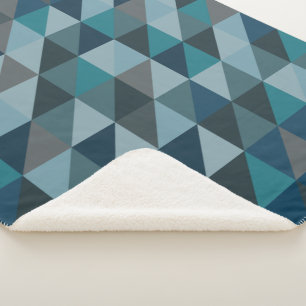 Stilvolles blaues Ombre Modernes geometrisches Mus Sherpadecke