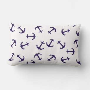 Stilvolles Blue Anchor Sea Theme Throw Kissen