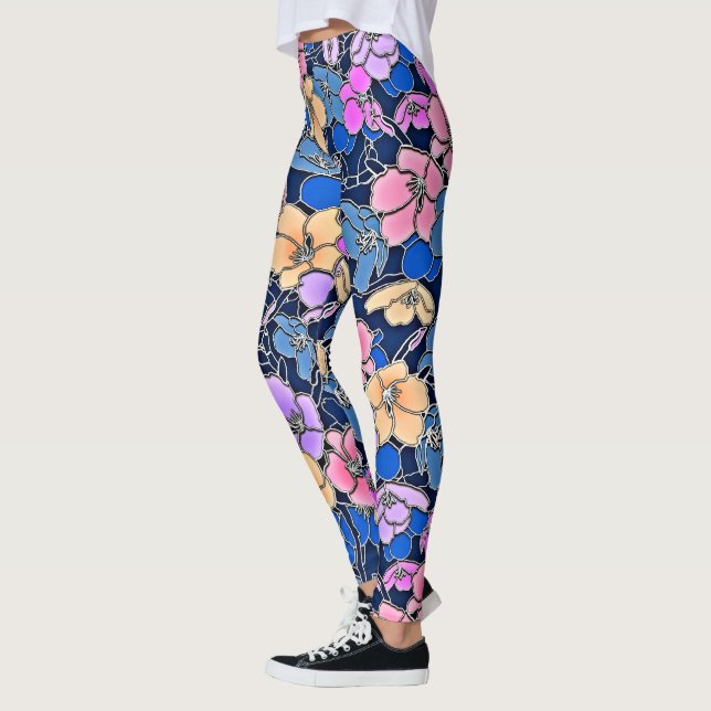 Stilvolles Blumenmuster 46 Leggings (Links)