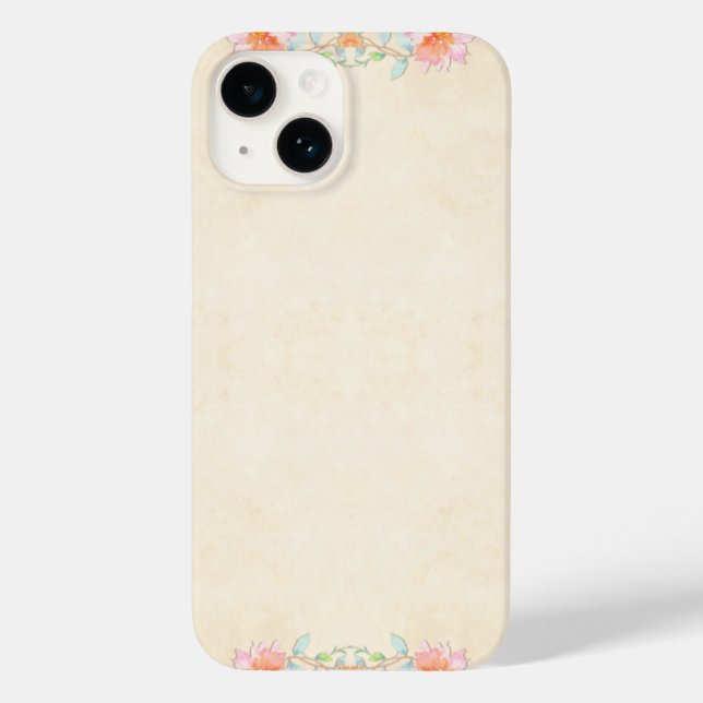 Stilvolles Blumenmuster Case-Mate iPhone 14 Hülle (Rückseite)