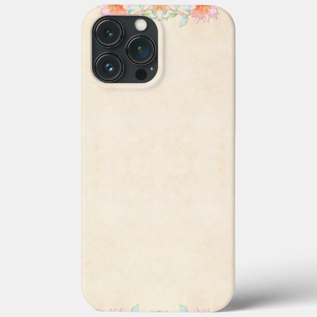 Stilvolles Blumenmuster Case-Mate iPhone Hülle (Rückseite)