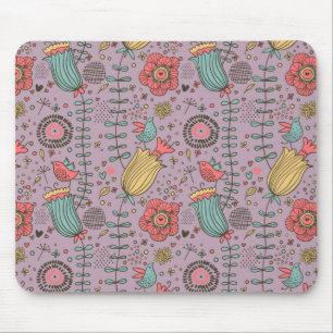 Stilvolles Blumenmuster mit Blumen Mousepad