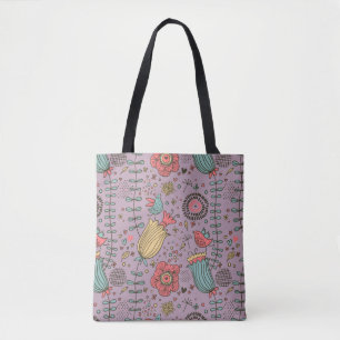 Stilvolles Blumenmuster mit Blumen Tasche