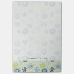 Stilvolles Blumenmuster mit niedlichen Blume Post-it Klebezettel