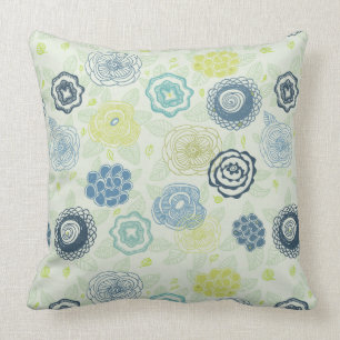 Stilvolles Blumenmuster mit niedlichen Blumen Kissen