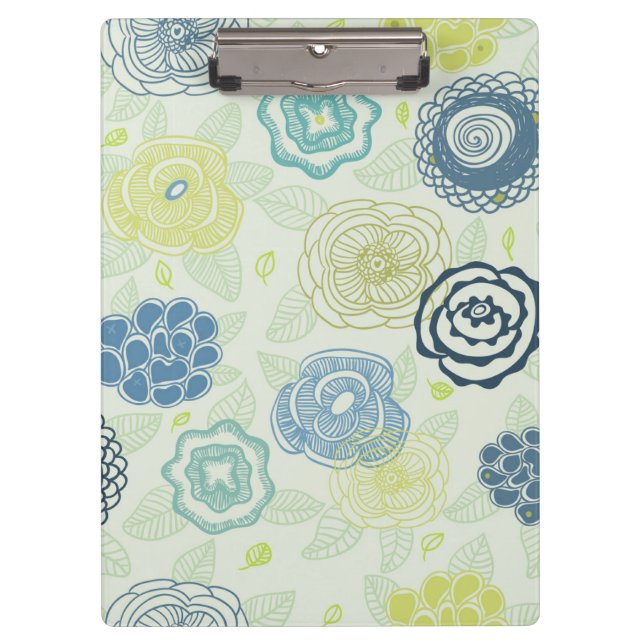 Stilvolles Blumenmuster mit niedlichen Blumen Klemmbrett (Vorderseite)