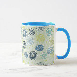Stilvolles Blumenmuster mit niedlichen Blumen Tasse