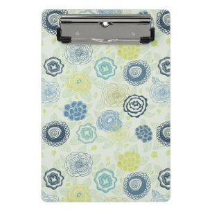 Stilvolles Blumenmuster mit süßen Blumen Mini Klemmbrett