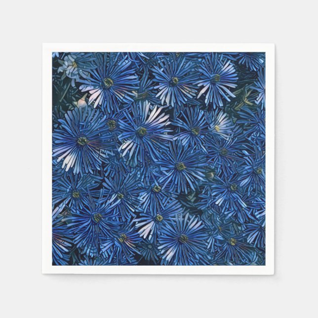 Stilvolles Blumenpapier Napkin Serviette (Vorderseite)