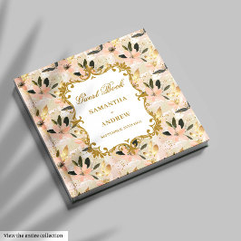 Stilvolles Blush Gold Wedding Gästebuch für Gäste