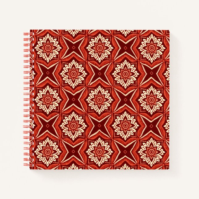 Stilvolles Boho Chic Floral Pattern Notizbuch (Vorderseite)
