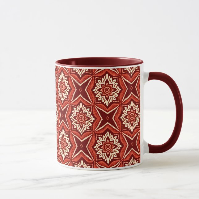 Stilvolles Boho Chic Floral Pattern Tasse (Rechts)