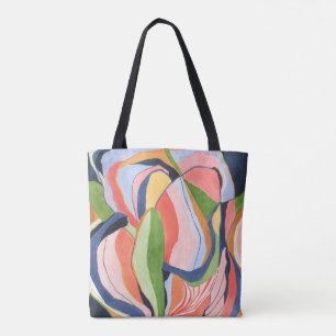 Stilvolles botanisches Aquarell-Abstraktmuster Tasche