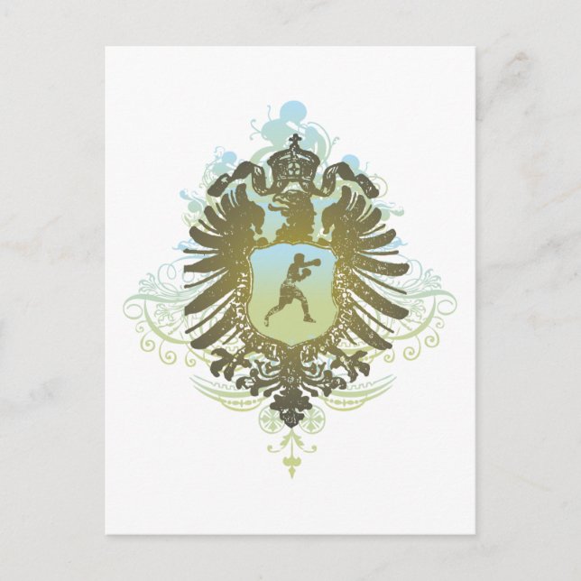 Stilvolles Boxing Postkarte (Vorderseite)