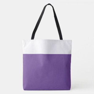 Stilvolles, breites, hübsches, lila-weißes Obertei Tasche