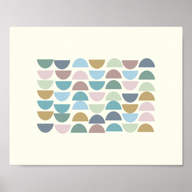 Stilvolles buntes Poster der Modernen Geometrische (Vorne)