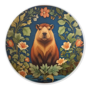 Stilvolles Capybara - Inspiriert von William Morri Keramikknauf