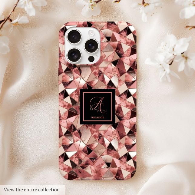 Stilvolles Case-Mate iPhone 15 Case Trendy Rose Go (Chic Case-Mate iPhone 15 Case Trendy Rose Gold)